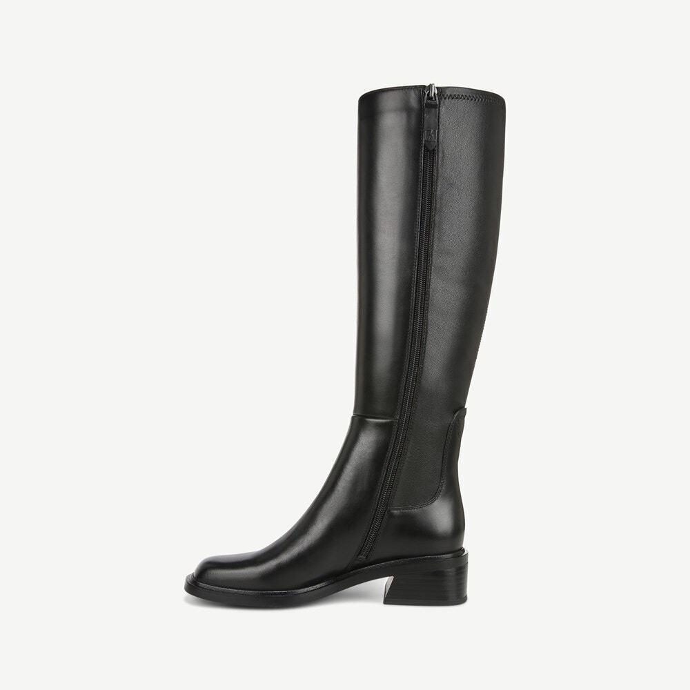 Franco Sarto  L-Giselle Wide Calf Knee High Boot Leather Black Size 9.5 M NWOT